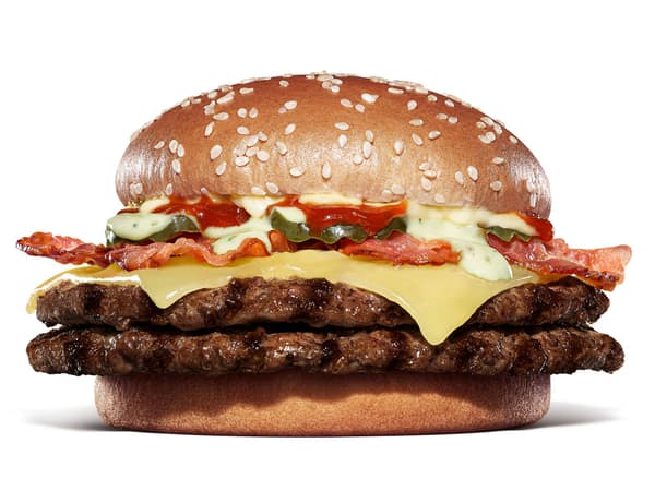 双层牛肉巨无霸白色汉堡