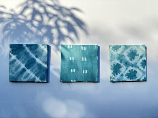 Indigo Dye Fabric Panel Making