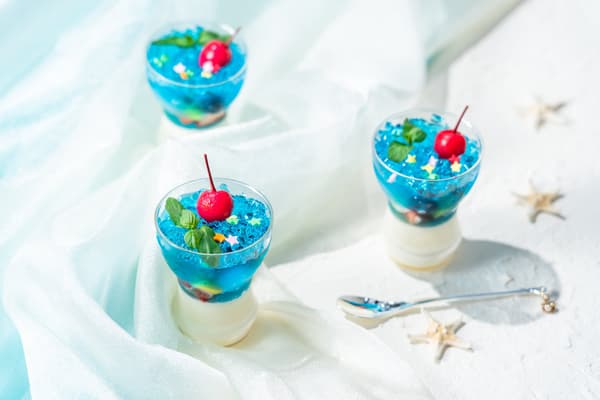 Hidangan penutup Gelas Tanabata di Les Choux, Nishi-Kamakura
