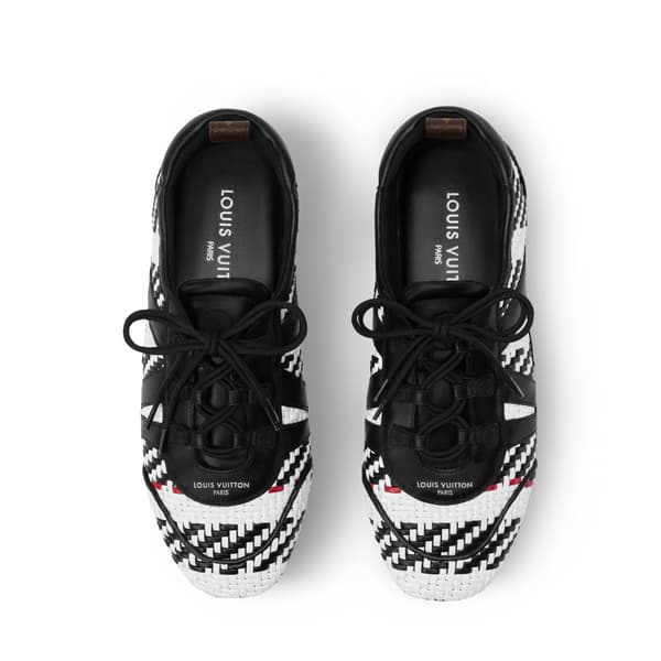 LV Sneakarina braided lamb leather detail