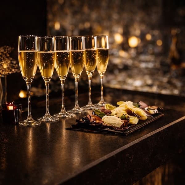 VIP活动现场提供的精致美食与美酒