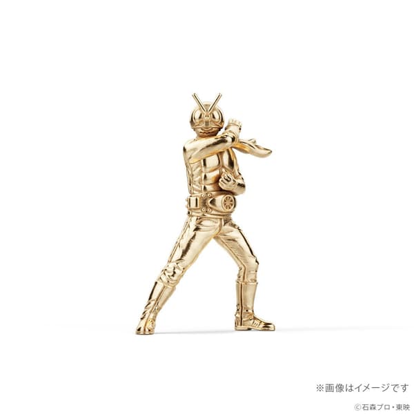 假面骑士（旧1号）18K黄金迷你手办