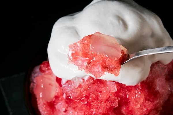 Aloe and Kotoka strawberry iced dessert
