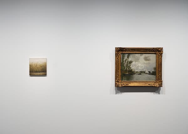Vista de la exposición de Lucas Arruda, Claude Monet