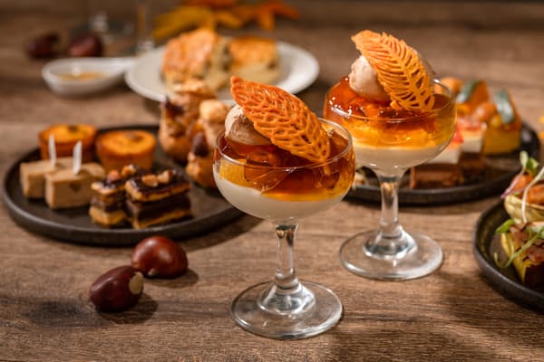Chestnut and hojicha parfait