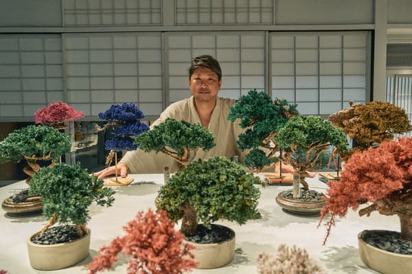 Seniman Yoshio Suzuki dengan deretan karya RE BONSAI