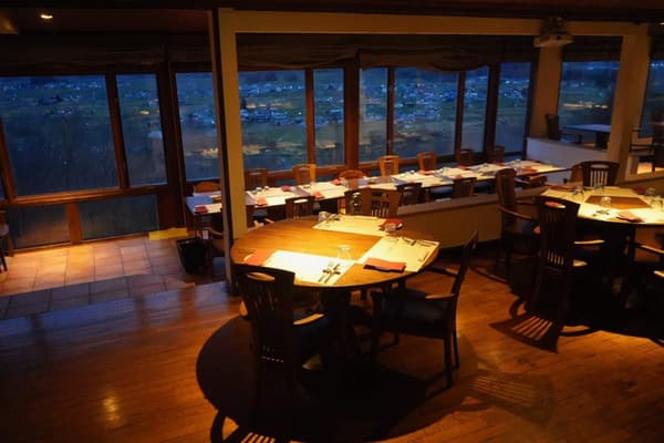 Prix-fixe dinner course at Winery Restaurant Saint Cousair