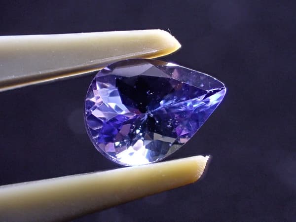 Tanzanite in a beautiful blue-violet