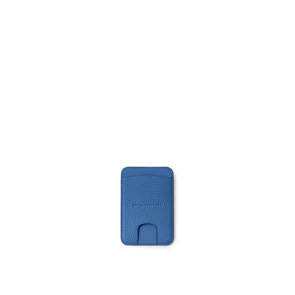 Magnet Card Case Shrink Leather in Savoia Blue