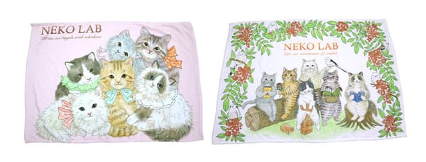 NEKO LAB cat-pattern blankets