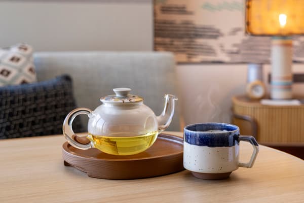 Welcome herb tea in the guest room