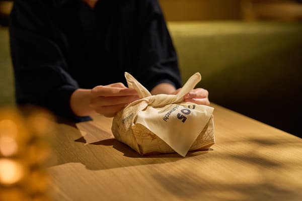 옛 가나자와 지도 모티브의 보자기
