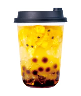 頂級芒果百香氣泡珍珠飲