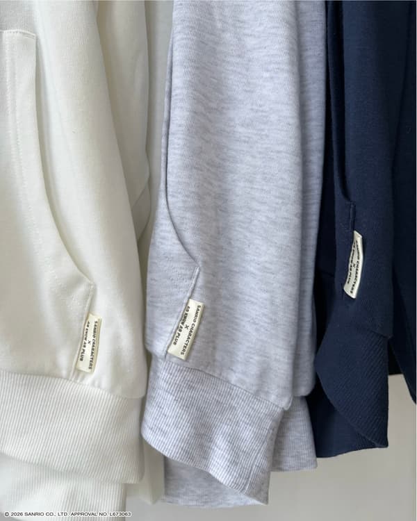 Kuromi Wzip sweat hoodie in Black