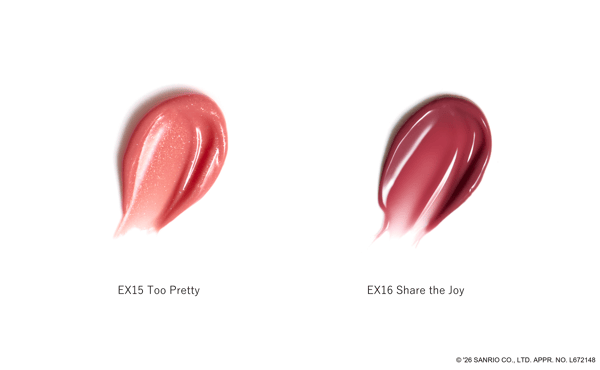 Warna Petal Blooming Gloss EX15 Too Pretty dan EX16 Share the Joy