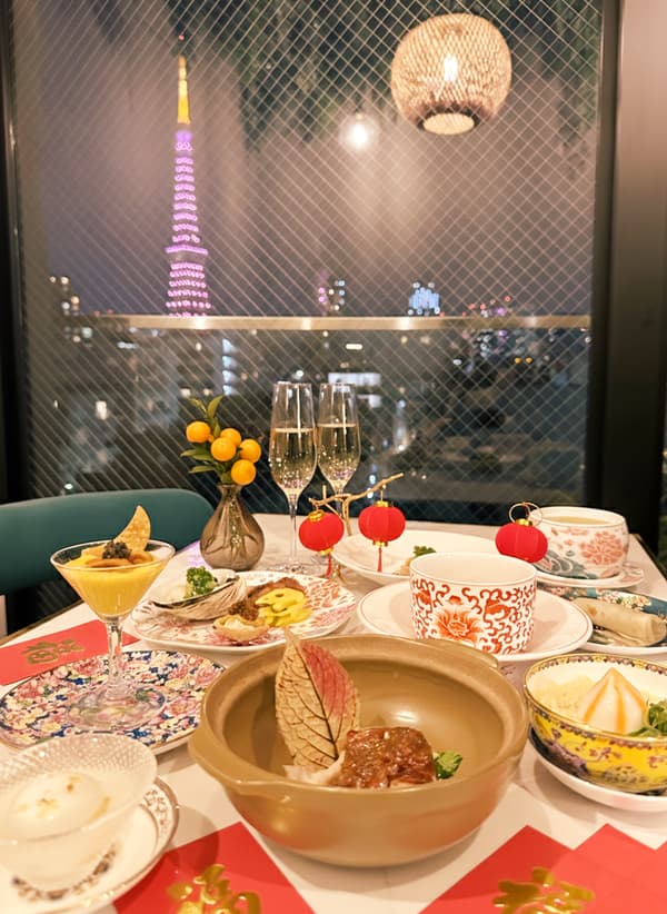 从餐厅看到的东京塔景色