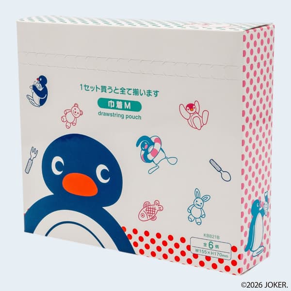 Random Lunch Drawstring Pouch M BOX Pingu