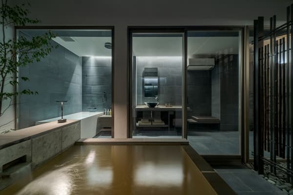 Open-air hot spring bath