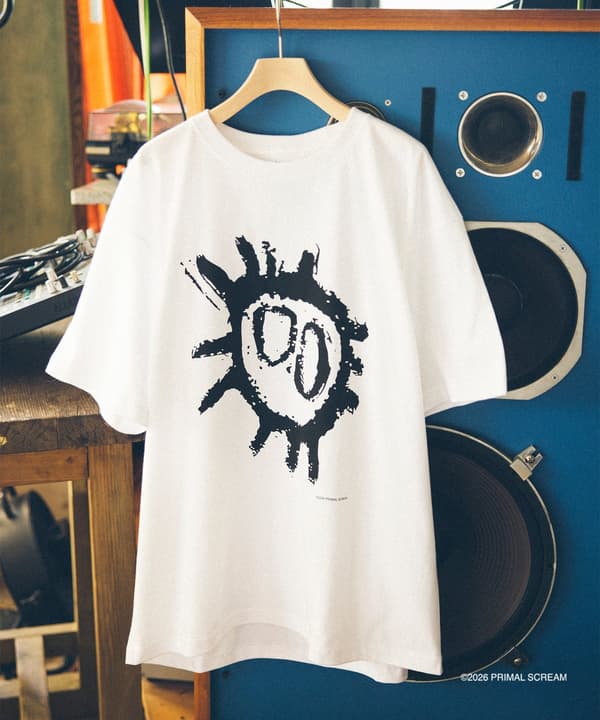 Camiseta de Primal Scream para bonjour records – frente de Evil Heat