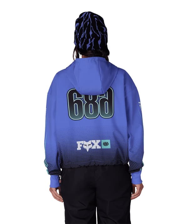 WOMENS FOX RACING WATERPROOF CROP HOODY
