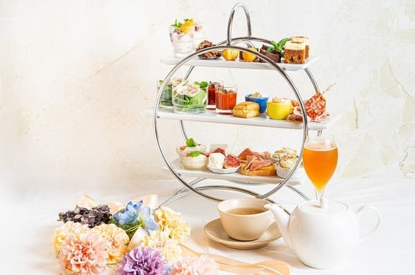Savory items and scones from the new afternoon tea plan
