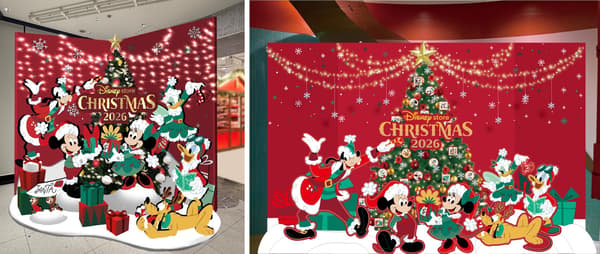 Image of Christmas decorations at Disney Flagship Tokyo and the Tokyo Disney Resort store