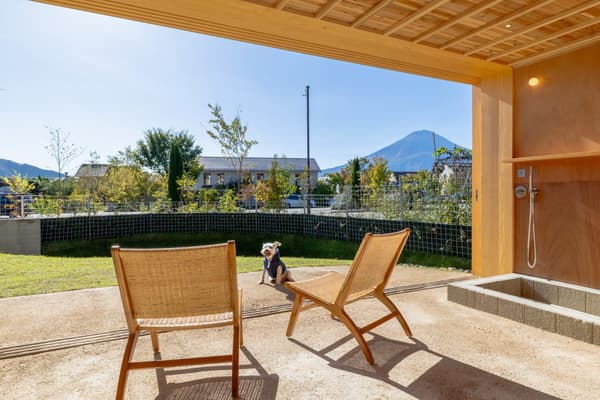 面积为68.5平方米的宽敞狗狗跑道，地形倾斜