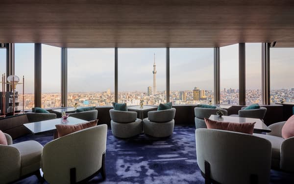 从THE TOP BAR Hanabi看到的东京晴空塔景观