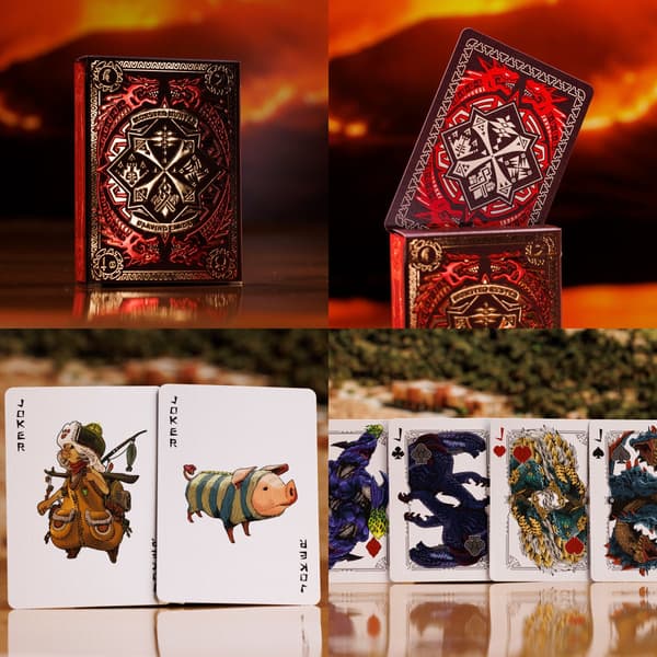 Baraja de cartas de Monster Hunter (Edición Coleccionista) Roja