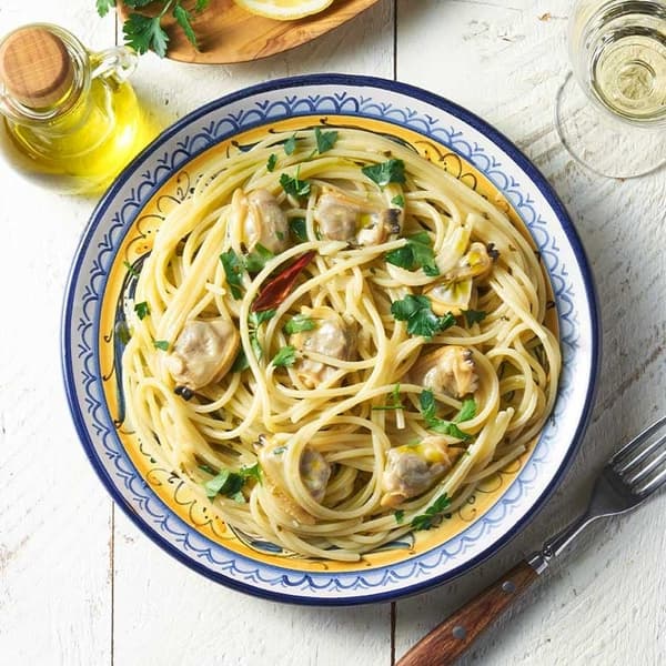 Vongole bianco y spaghettini