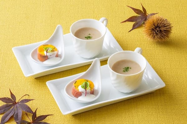 Mushroom Soup and Pumpkin and Prosciutto Salad