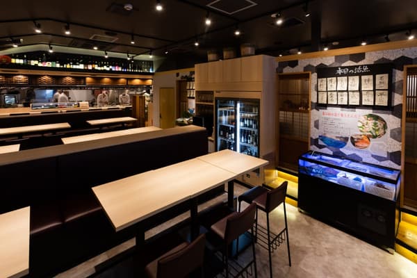 Interior Itamae Bar LIVE FISH MARKET Hibiya Gourmaison