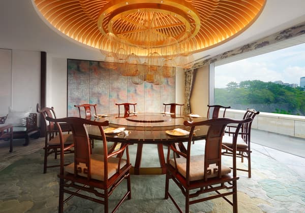 Blooming flower tea at Chinese Cuisine Ryujo NAGOYA CASTLE