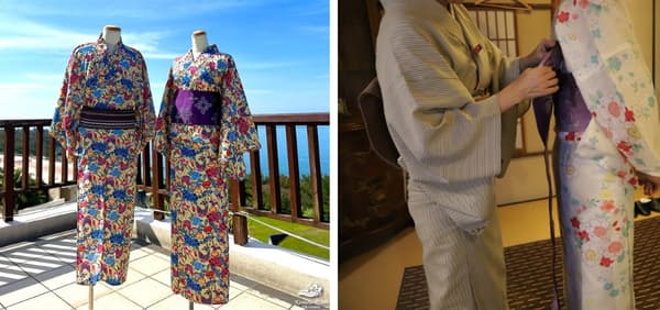 カヌチャリゾート original bingata-style yukata and dressing image