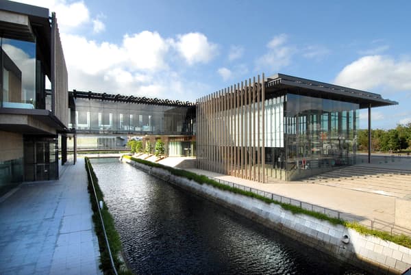 Nagasaki Prefectural Art Museum building exterior with waterfront