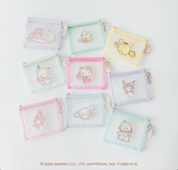 Stiker cermin acak yang menampilkan karakter Sanrio