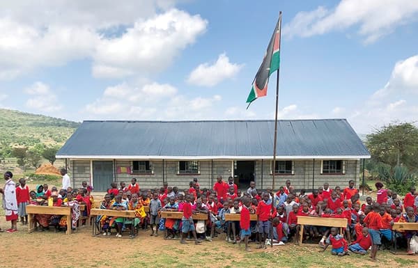 School built through social contribution activities
