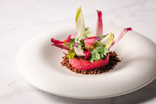 甜菜鹰嘴豆泥花园风