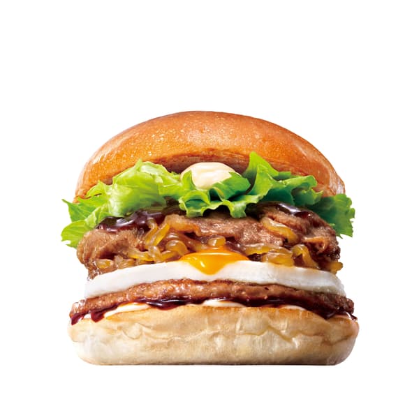 滑蛋牛肉寿喜烧汉堡