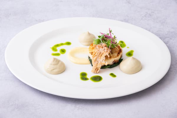 鱈魚與Brandade焗烤佐蕗蕎味噌慕斯林