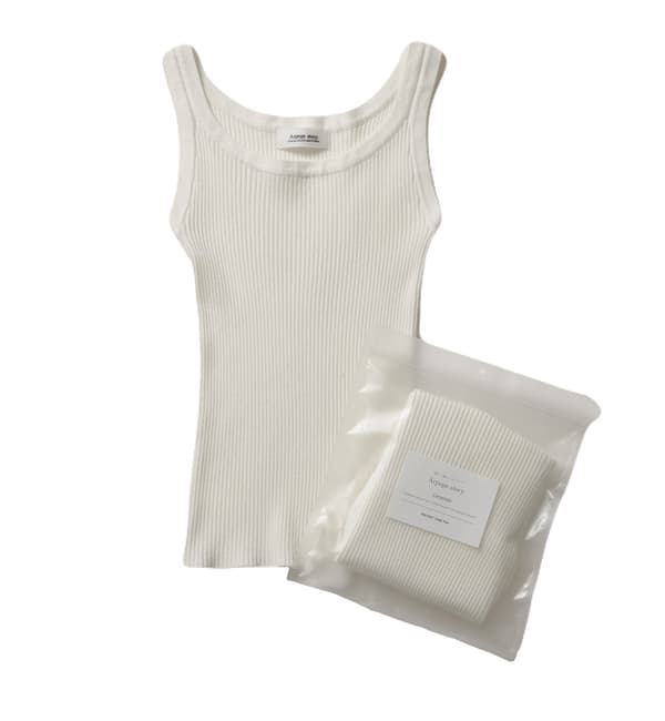 Wearable skincare rib knit tank