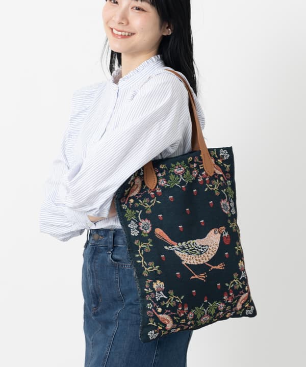 威廉·莫里斯提花编织手提袋