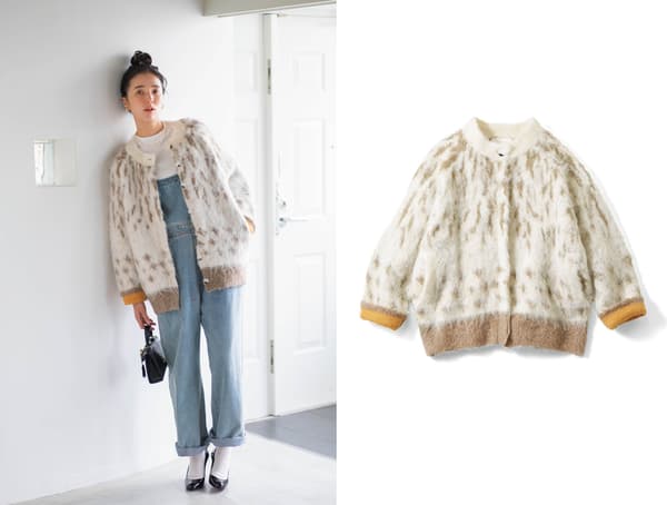 猫头鹰茧型针织外套