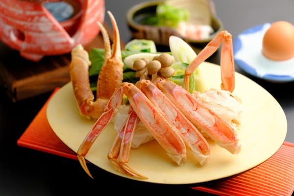 Crab sukiyaki-style hot pot
