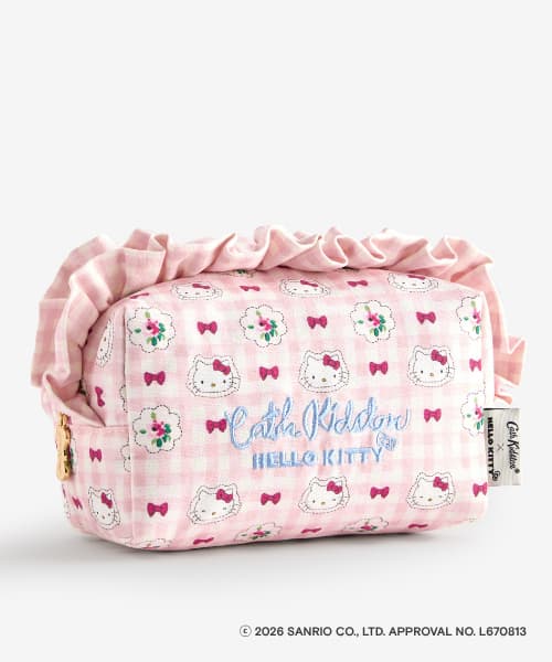 Cath Kidston × Hello Kitty 荷叶边收纳袋 粉色