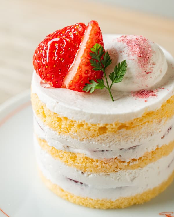 樱花奶油蛋糕细节