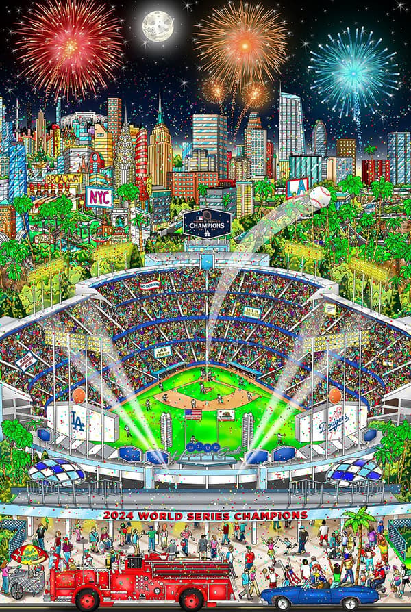 Dodgers World Champion por Charles Fazzino