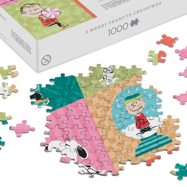 Rompecabezas navideño con Snoopy y sus amigos