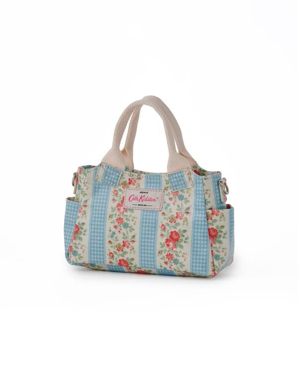 Mini Day Bag en Floral Gingham Blue