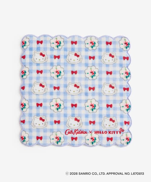 Cath Kidston × Hello Kitty 扇贝边毛巾手帕 天蓝色
